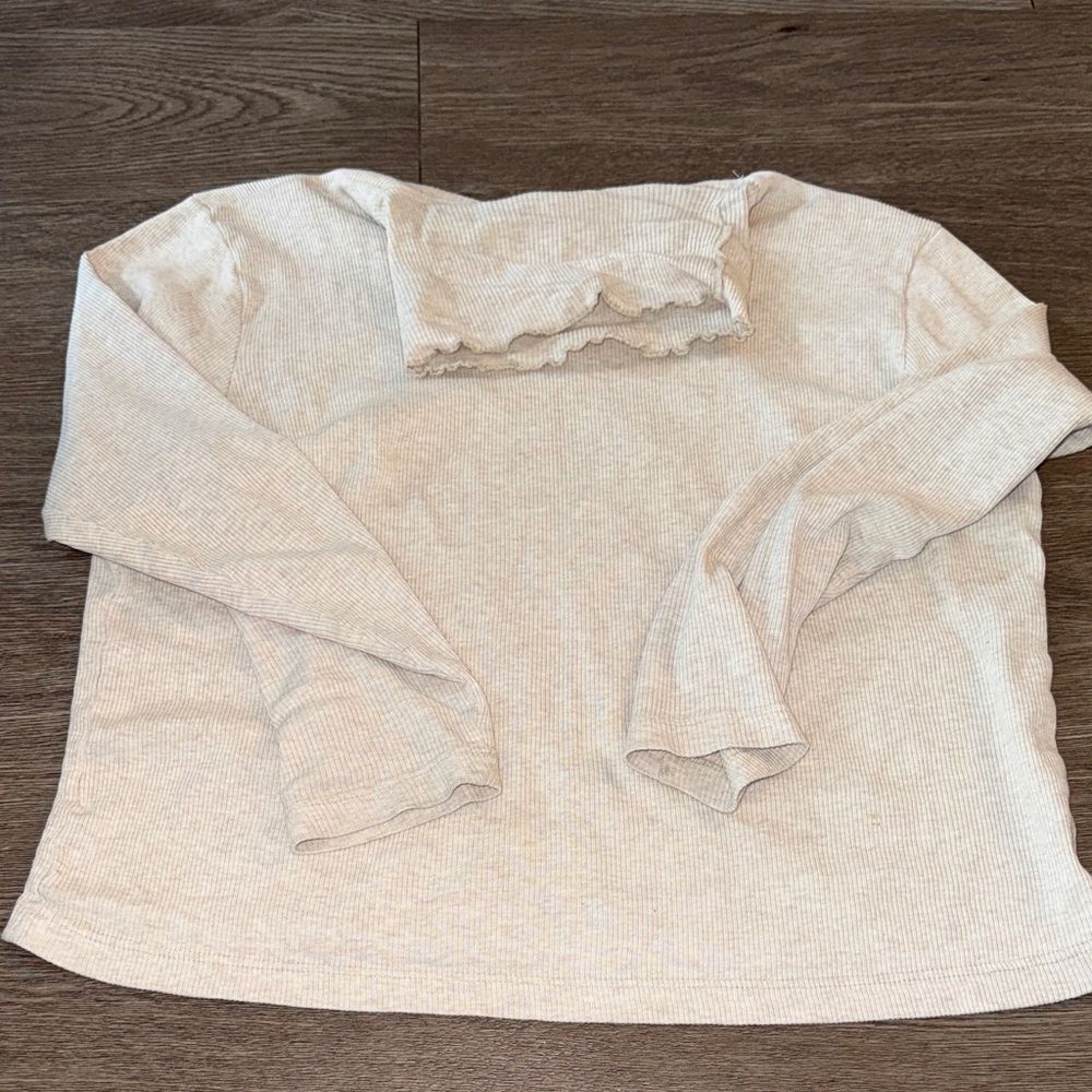 J. Jill Ribbed Cream Turtleneck